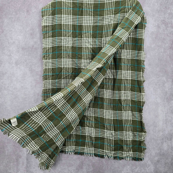 Cato Green Plaid Tartan Long Wrap Hijab Fringe Dupatta Shawl Scarves Scarf - Picture 5 of 7